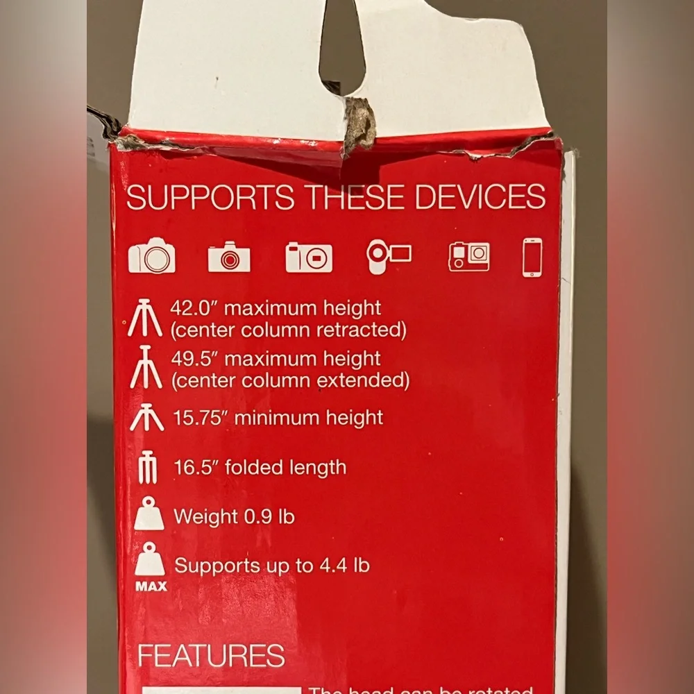 SUNPAK Compact 50 Aluminum Tripod—READ